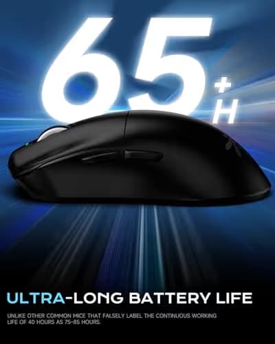 VGN Dragonfly F1 Pro Wireless Gaming Mouse, 49g Ultra-Lightweight, PAW3395 26K DPI Sensor, 4KHz Polling Rate Supported, Professional Esports Speed, Black image