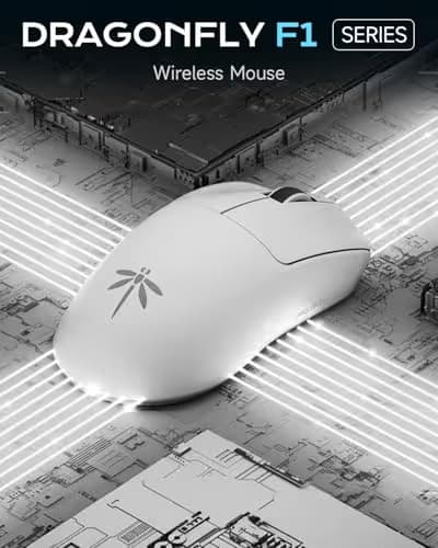 VGN Dragonfly F1 Pro Wireless Gaming Mouse, 49g Ultra-Lightweight, PAW3395 26K DPI Sensor, 4KHz Polling Rate Supported, Professional Esports Speed, Black image