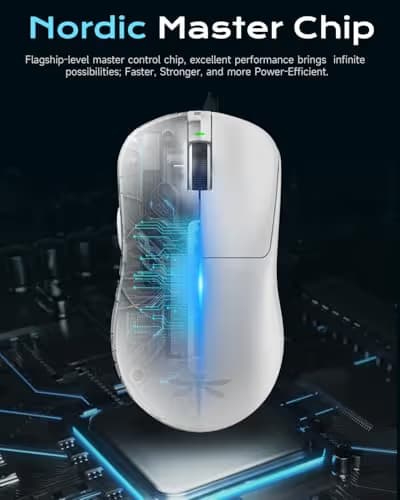VGN Dragonfly F1 Pro Wireless Gaming Mouse, 49g Ultra-Lightweight, PAW3395 26K DPI Sensor, 4KHz Polling Rate Supported, Professional Esports Speed, White image