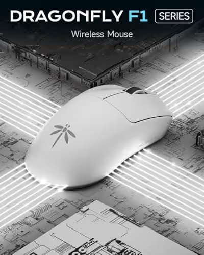 VGN Dragonfly F1 Pro Wireless Gaming Mouse, 49g Ultra-Lightweight, PAW3395 26K DPI Sensor, 4KHz Polling Rate Supported, Professional Esports Speed, White image