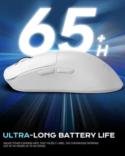 VGN Dragonfly F1 Pro Wireless Gaming Mouse, 49g Ultra-Lightweight, PAW3395 26K DPI Sensor, 4KHz Polling Rate Supported, Professional Esports Speed, White image