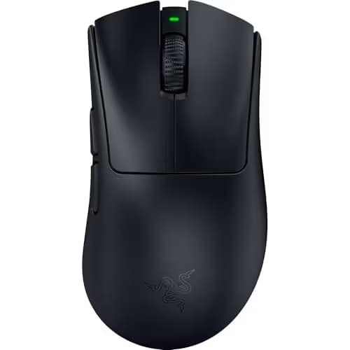 Razer DeathAdder V4 Pro Wireless Gaming Mouse: 56g Lightweight - HyperSpeed Wireless Gen-2 - Optical Scroll Wheel - Optical Switches Gen-4 - Focus Pro 45K Sensor Gen-2 - Up to 150 Hr Battery - Black image