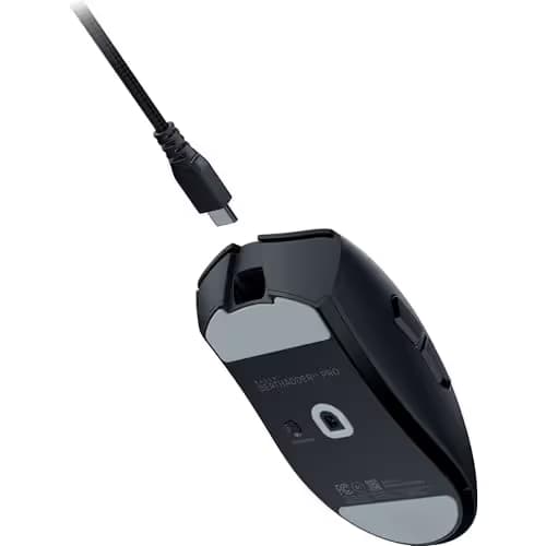 Razer DeathAdder V4 Pro Wireless Gaming Mouse: 56g Lightweight - HyperSpeed Wireless Gen-2 - Optical Scroll Wheel - Optical Switches Gen-4 - Focus Pro 45K Sensor Gen-2 - Up to 150 Hr Battery - Black image