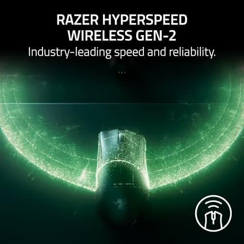 Razer DeathAdder V4 Pro Wireless Gaming Mouse: 56g Lightweight - HyperSpeed Wireless Gen-2 - Optical Scroll Wheel - Optical Switches Gen-4 - Focus Pro 45K Sensor Gen-2 - Up to 150 Hr Battery - Black image