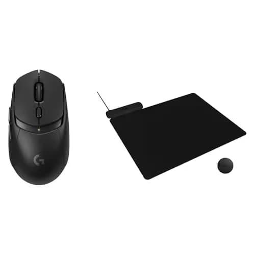 Logitech G309 Lightspeed Wireless Gaming Mouse + Powerplay 2 Wireless Charging Mouse Pad Bundle - Black image