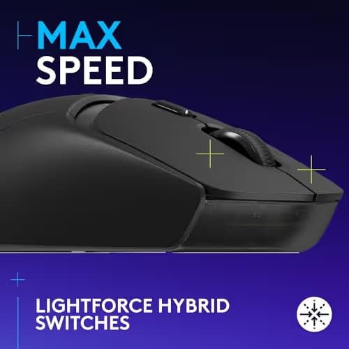 Logitech G309 Lightspeed Wireless Gaming Mouse + Powerplay 2 Wireless Charging Mouse Pad Bundle - Black image