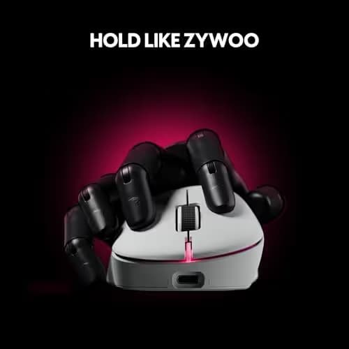 Pulsar Gaming Gears ZywOo The Chosen Mouse Wireless Gaming Mouse, Ultra Lightweight 2.08 oz (59g), Optical Switch, 32000 DPI, 750 IPS, XS-1 Sensor, 8k Compatible (Medium, White) image
