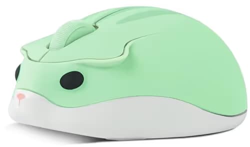 Wireless Mouse Cute Hamster Mice, Green Silent Portable Compact Lightweight 1200DPI USB Mice, Cordless Mouse for PC Laptop Computer Notebook MacBook Tablet Kids Girl Boy Men Women School Office Gift main image