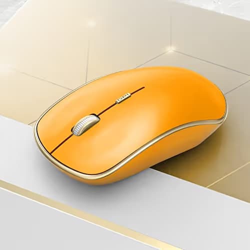 JOYACCESS J 2.4G Wireless Mouse, Soft Click, Silent Travel, 3200 DPI, 5 Adjustment Levels, for Laptop, Mac, PC, Notebook - Orange image