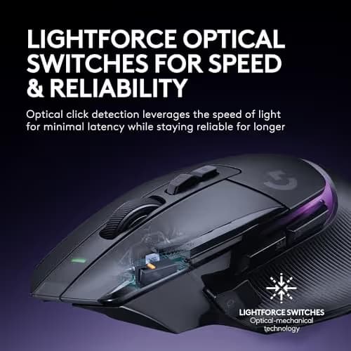 Logitech G502 X Plus Lightspeed Wireless Gaming Mouse + Powerplay 2 Wireless Charging Mouse Pad Bundle - Black image