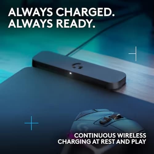 Logitech G502 X Plus Lightspeed Wireless Gaming Mouse + Powerplay 2 Wireless Charging Mouse Pad Bundle - Black image