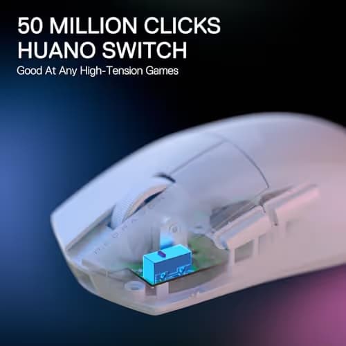 Redragon M916 PRO 3-Mode Wireless Gaming Mouse, 55G Ultra-Light 26K DPI Mouse w/Ergonomic Natural Grip Build, Full Programmable Buttons, Software Supports DIY Keybinds & DPI image