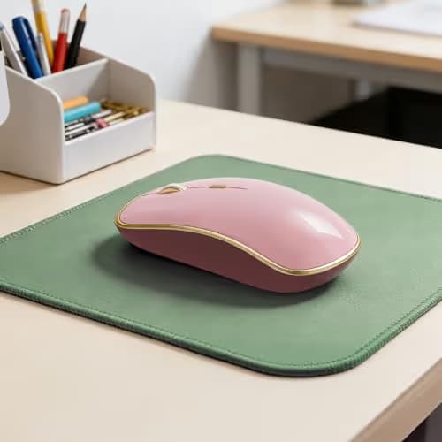 JOYACCESS Wireless Mouse for Laptop - Ultra Thin, Silent, 2400 DPI Portable Optical Mouse for Laptop,Computer,MacBook,Windows, Chromebook, PC - Pink image