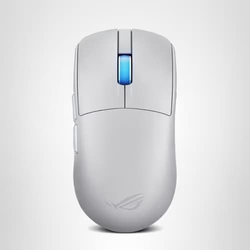 ASUS ROG Harpe II Ace Wireless Esports Gaming Mouse – 2025, Pro-Tested, Right-Handed, 48g Lightweight, Tri-Mode Connectivity, 42K DPI, 8K Polling, 101Hr Battery, Web-Based Tool, PC/Mac Support - White image