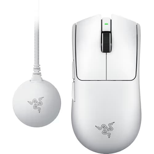 Razer Viper V4 Pro Wireless Esports Gaming Mouse – 50g Ultra Lightweight, Fast & Precise, 50K DPI Optical Sensor, 8K Polling, Gen-4 Optical Switches, Scroll Wheel, USB-C Charging, for PC & Mac – White image