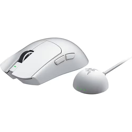 Razer Viper V4 Pro Wireless Esports Gaming Mouse – 50g Ultra Lightweight, Fast & Precise, 50K DPI Optical Sensor, 8K Polling, Gen-4 Optical Switches, Scroll Wheel, USB-C Charging, for PC & Mac – White image