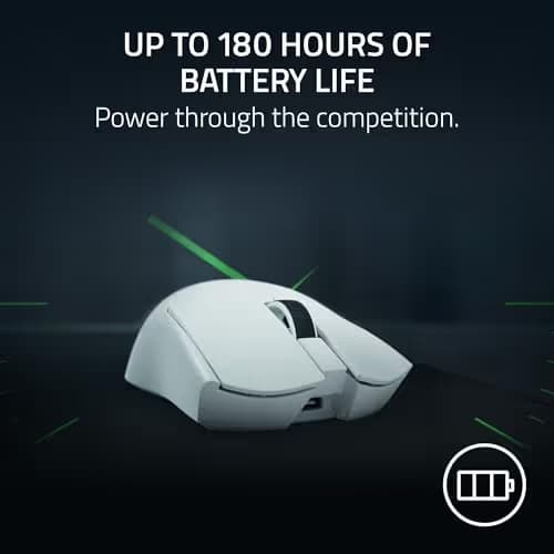 Razer Viper V4 Pro Wireless Esports Gaming Mouse – 50g Ultra Lightweight, Fast & Precise, 50K DPI Optical Sensor, 8K Polling, Gen-4 Optical Switches, Scroll Wheel, USB-C Charging, for PC & Mac – White image