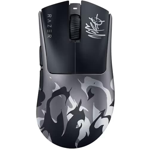 Razer DeathAdder V4 Pro Wireless Gaming Mouse: 57g Lightweight - 8000Hz Polling Rate - Optical Scroll Wheel - Optical Switches Gen-4 - Focus Pro 45K Sensor Gen-2 - Up to 150 Hr Battery - Niko Edition image