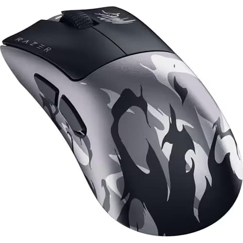 Razer DeathAdder V4 Pro Wireless Gaming Mouse: 57g Lightweight - 8000Hz Polling Rate - Optical Scroll Wheel - Optical Switches Gen-4 - Focus Pro 45K Sensor Gen-2 - Up to 150 Hr Battery - Niko Edition image