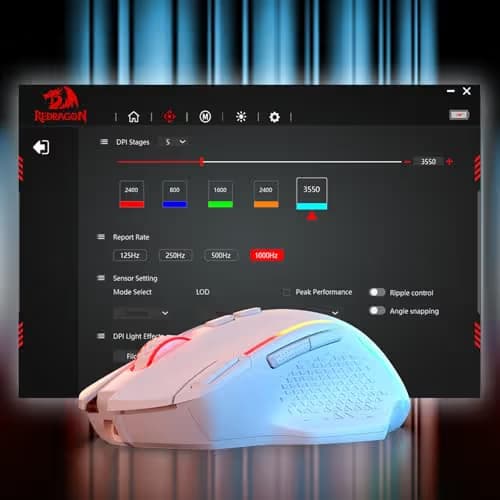Redragon M810 MAX 3-Mode Wireless Gaming Mouse, 12000 DPI Wired/Wireless RGB Mouse w/Rapid Fire Key, 8 Macro Buttons, 188-Hour Reliable Power Capacity for PC/Mac/Laptop image