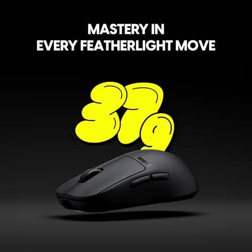 Pulsar Gaming Gears X2H Crazylight Wireless Gaming Mouse, Ultra Lightweight 1.30 oz (37g), Optical Switch, 32000 DPI, 750 IPS, XS-1 Sensor, 8k Compatible (Jet Black) image
