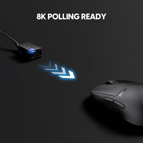 Pulsar Gaming Gears X2H Crazylight Wireless Gaming Mouse, Ultra Lightweight 1.30 oz (37g), Optical Switch, 32000 DPI, 750 IPS, XS-1 Sensor, 8k Compatible (Jet Black) image