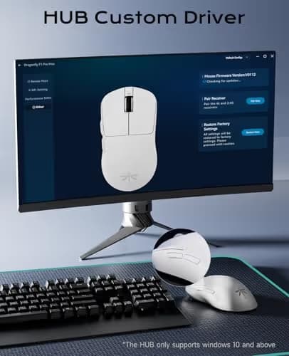 VGN Dragonfly F1 Pro Max Wireless Gaming Mouse, 130h Playtime Long Endurance, 55g Lightweight, PAW3395 26K DPI Flagship Sensor, 4000Hz Polling Rate Supported, Low Latency Esports Peripherals, White image
