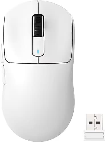 ATTACK SHARK X3 Lightweight Wireless Gaming Mouse with Tri-Mode 2.4G/USB-C Wired/Bluetooth,26K DPI, PAW3395 Optical Sensor,Kailh GM8.0 Switch,5 programmable Buttons for PC/Win/Mac(White) image