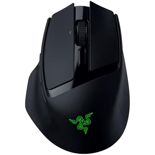 Razer Basilisk Mobile Portable Ergonomic Wireless Gaming Mouse: 10 Programmable Controls HyperScroll - Optical Switches Gen-3 - Long Battery Life - AI Prompt - 2.4 GHz, Bluetooth, USB C main image