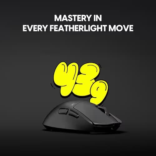 Pulsar Gaming Gears X3 LHD Crazylight Wireless Gaming Mouse, Ultra Lightweight 1.51 oz (43g), Hybrid Ergonomic, Optical Switch, 32000 DPI, 750 IPS, XS-1 Sensor, 8k Compatible (Left-Handed, Jet Black) image