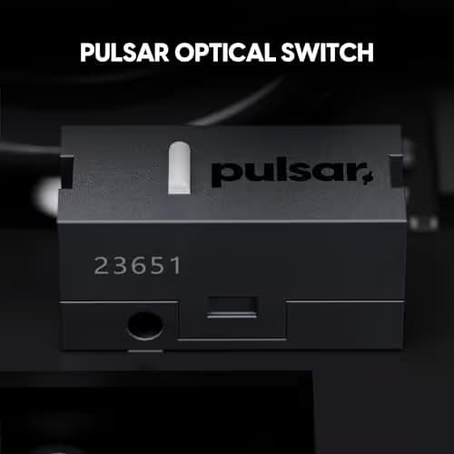 Pulsar Gaming Gears X3 LHD Crazylight Wireless Gaming Mouse, Ultra Lightweight 1.51 oz (43g), Hybrid Ergonomic, Optical Switch, 32000 DPI, 750 IPS, XS-1 Sensor, 8k Compatible (Left-Handed Uyuni White) image