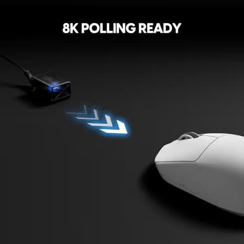 Pulsar Gaming Gears X3 LHD Crazylight Wireless Gaming Mouse, Ultra Lightweight 1.51 oz (43g), Hybrid Ergonomic, Optical Switch, 32000 DPI, 750 IPS, XS-1 Sensor, 8k Compatible (Left-Handed Uyuni White) image