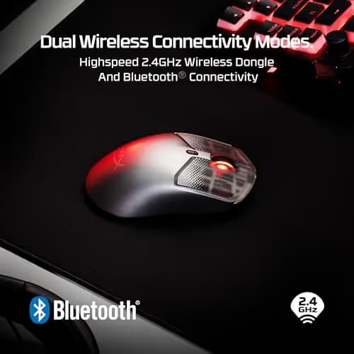 HyperX Pulsefire Haste 2 S – Wireless Gaming Mouse for PC – 64g, Magnesium Alloy Shell, Rechargeable li-ion Battery, 26K Sensor, Dual Wireless, Glass Skates, Navy image