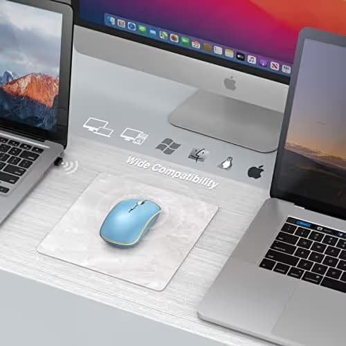 JOYACCESS Wireless Mouse for Laptop | 5 DPI Levels, Silent for Notebook, MacBook, Chromebook, PC - Blue image