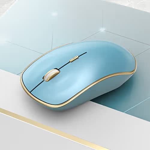 JOYACCESS Wireless Mouse for Laptop | 5 DPI Levels, Silent for Notebook, MacBook, Chromebook, PC - Blue image