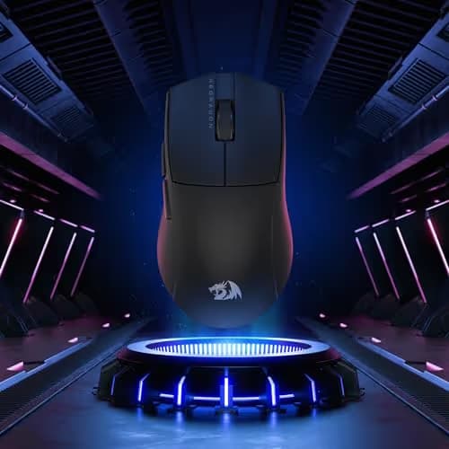 Redragon M916 PRO 3-Mode Wireless Gaming Mouse, 55G Ultra-Light 26K DPI Mouse w/Ergonomic Natural Grip Build, Full Programmable Buttons, Software Supports DIY Keybinds & DPI image