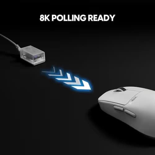 Pulsar Gaming Gears X2 Crazylight Wireless Gaming Mouse, Ultra Lightweight 1.23 oz (35g), Optical Switch, 32000 DPI, 750 IPS, XS-1 Sensor, 8k Compatible (Uyuni White) image