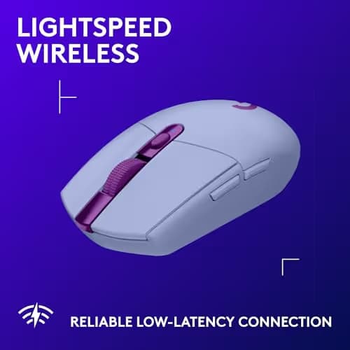 Logitech G305 Lightspeed Wireless Gaming Mouse, Lilac + Yeti Orb RGB Gaming Microphone with LIGHTSYNC, USB Mic for Streaming image
