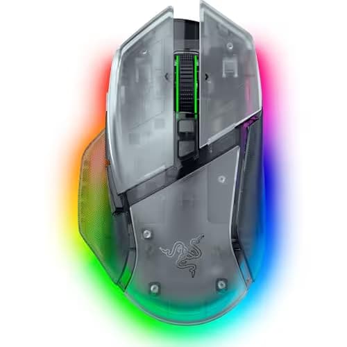 Razer Basilisk V3 Pro Wireless Gaming Mouse, 35K DPI Sensor, HyperScroll Tilt Wheel, Optical Switches, 13 Customizable Controls, RGB Lighting, Up to 140-Hour Battery Life, Phantom White main image