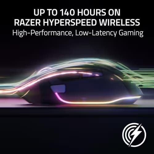 Razer Basilisk V3 Pro Wireless Gaming Mouse, 35K DPI Sensor, HyperScroll Tilt Wheel, Optical Switches, 13 Customizable Controls, RGB Lighting, Up to 140-Hour Battery Life, Phantom White image
