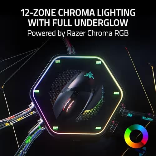 Razer Basilisk V3 Pro Wireless Gaming Mouse, 35K DPI Sensor, HyperScroll Tilt Wheel, Optical Switches, 13 Customizable Controls, RGB Lighting, Up to 140-Hour Battery Life, Phantom White image