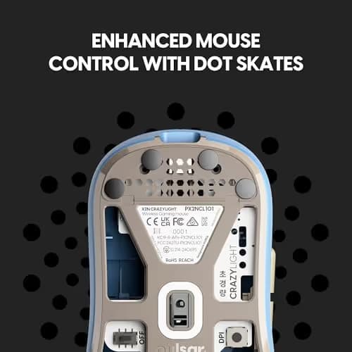 Pulsar Gaming Gears X2N Crazylight Wireless Gaming Mouse, Ultra Lightweight 1.38 oz (39g), Optical Switch, 32000 DPI, 750 IPS, XS-1 Sensor, 8k Compatible (Medium, Wildscape Ocean) image