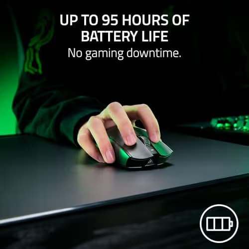 Razer Viper V3 Pro SE Wireless Gaming Mouse: 54g Lightweight - 1K Polling Dongle - 35K DPI Optical Sensor - Gen3 Optical Switches - Symmetrical Shape - 8 Programmable Controls - 95 Hr Battery - Black image