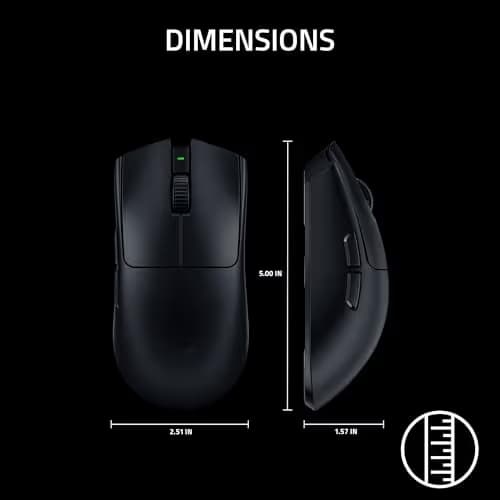Razer Viper V3 Pro SE Wireless Gaming Mouse: 54g Lightweight - 1K Polling Dongle - 35K DPI Optical Sensor - Gen3 Optical Switches - Symmetrical Shape - 8 Programmable Controls - 95 Hr Battery - Black image