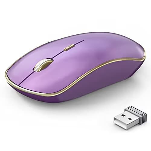 JOYACCESS Silent Wireless Mouse - 2.4G Portable & Ergonomic with 5 DPI Levels for Desktop, Notebook, PC & Laptop (Purple) main image