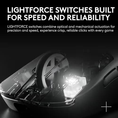 Pro X Superlight 2c Wireless Gaming Mouse: 51g Compact Mini Size, Symmetrical Shape, <8 kHz Polling, 44K DPI, PowerPlay Wireless Charging Supported, USB-C, 5 Programmable Buttons, For PC/Mac - White image