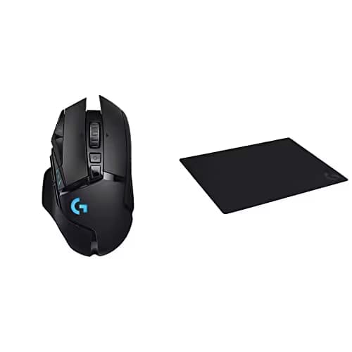 Logitech G502 Lightspeed Wireless Gaming Mouse with Lightsync RGB - Black Logitech G640 Large Cloth Gaming Mouse Pad, Optimized for Gaming Sensors Mac and PC Gaming Accessories main image