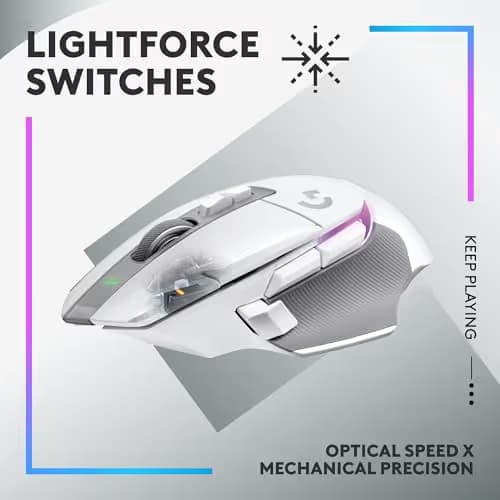 Logitech G502 X Plus Lightspeed Wireless Gaming Mouse + Powerplay 2 Wireless Charging Mouse Pad Bundle - White image