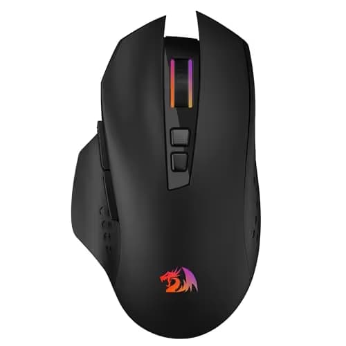 Redragon M656 MAX 3-Mode Wireless Gaming Mouse, 10000 DPI Rechargeable Gaming Mice w/ 5 DPI Levels, 7 Macro Buttons, RGB Backlight & Pro Software Supported, for PC/Mac/Laptop image