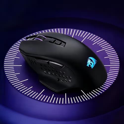 Redragon M656 MAX 3-Mode Wireless Gaming Mouse, 10000 DPI Rechargeable Gaming Mice w/ 5 DPI Levels, 7 Macro Buttons, RGB Backlight & Pro Software Supported, for PC/Mac/Laptop image